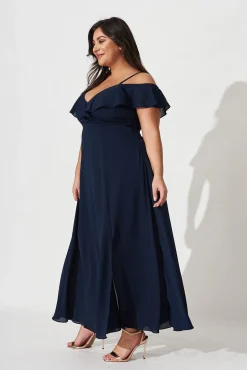 Hot Marit Maxi Dress In Navy Dresses|Formal