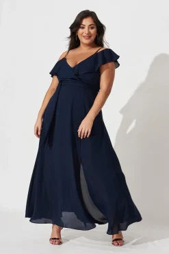 Hot Marit Maxi Dress In Navy Dresses|Formal