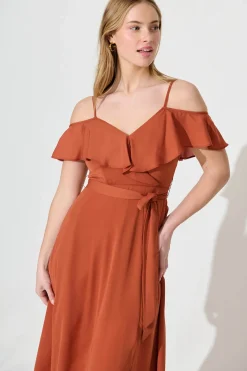 Best Marit Maxi Dress In Rust Dresses|Formal