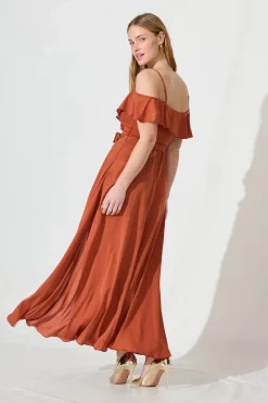 Best Marit Maxi Dress In Rust Dresses|Formal