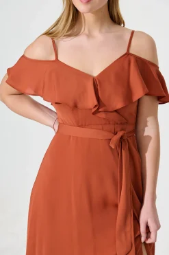 Best Marit Maxi Dress In Rust Dresses|Formal