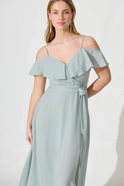 New Marit Maxi Dress In Sage Green Dresses|Formal
