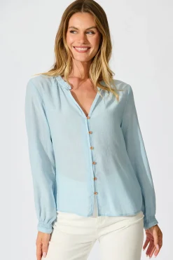 Outlet Marlowe Top in Blue Tops|Workwear