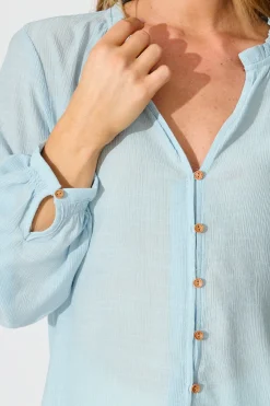 Outlet Marlowe Top in Blue Tops|Workwear