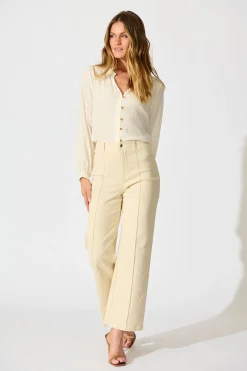 Hot Marlowe Top in Cream Tops|Workwear