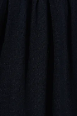 Discount Marvela Midi Shirt Dress In Navy Linen Blend Dresses|Casual