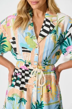 Online Maui Playsuit In White Multi Print Playsuits & Jumpsuits|Jumpsuits & Playsuits