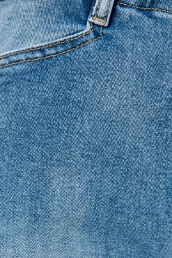 Clearance Maxille High Rise Wide Leg Jean in Mid Blue Denim Bottoms