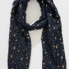 Outlet Mazia Scarf in Navy with Rose Gold Foil Scarves