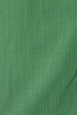 New Melanie Top in Green Cotton Linen Blend Tops|Casual