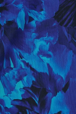 Clearance Melina Top in Blue Watercolour Chiffon Tops|Party & Occasion