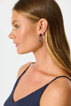 New Melly Drop Earrings in Blue Stone Jewellery