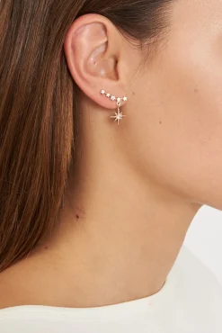 Best Memu Earrings In Rose Gold With Drop Star Jewellery|Hens Night