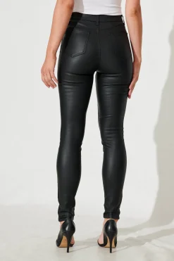 Clearance Merley Skinny Pants In Black Leatherette Bottoms|Pants
