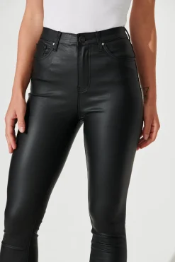 Clearance Merley Skinny Pants In Black Leatherette Bottoms|Pants