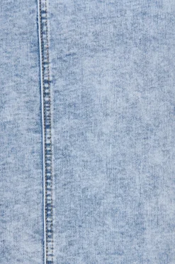 Hot Mia Maxi Stretch Denim Skirt In Light Blue Wash Bottoms|Denim