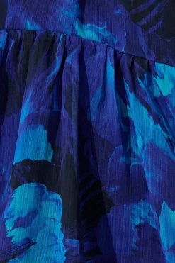 Fashion Mica Dress in Blue Watercolour Chiffon Dresses|Party