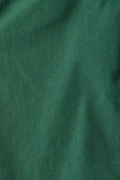 Best Miela Shirt Dress in Emerald with White Contrast Trim Cotton Dresses|Casual