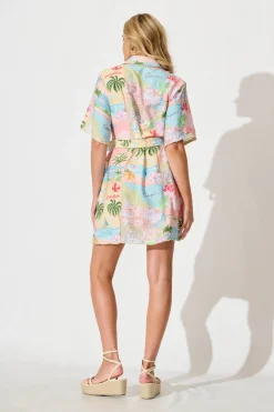 Outlet Miela Shirt Dress In Pastel Multi Dresses|Casual