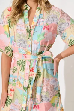 Outlet Miela Shirt Dress In Pastel Multi Dresses|Casual
