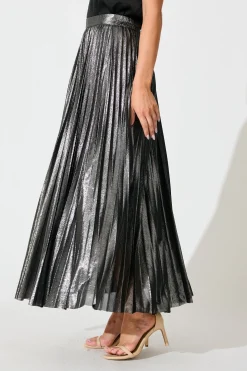 Online Milani Maxi Pleat Skirt in Silver Bottoms|Skirts & Shorts