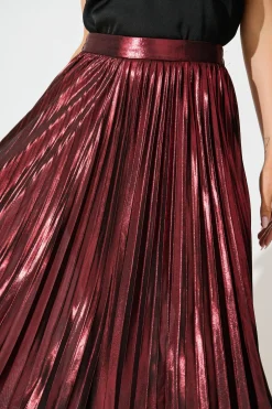Online Milani Maxi Pleat Skirt in Wine Bottoms|Skirts & Shorts