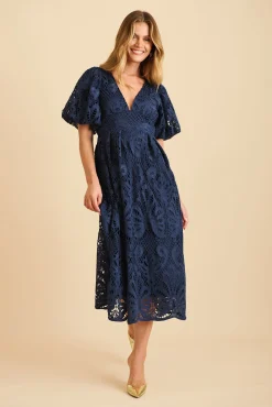 Outlet Millie Lace Maxi Dress In Navy Dresses|Formal