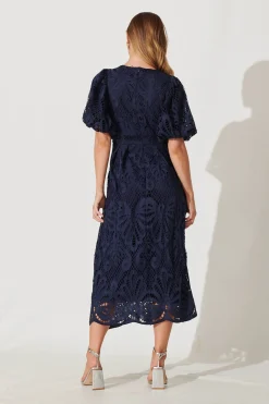 Outlet Millie Lace Maxi Dress In Navy Dresses|Formal