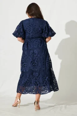 Outlet Millie Lace Maxi Dress In Navy Dresses|Formal