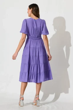 Hot Modica Midi Dress In Purple Dresses|Casual
