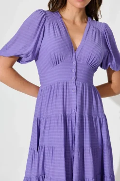 Hot Modica Midi Dress In Purple Dresses|Casual