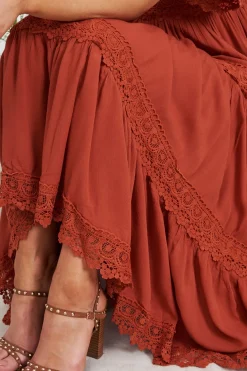 New Mona Maxi Dress In Rust Dresses|Casual
