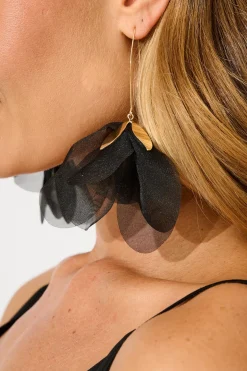 Outlet Monty Drop Earrings in Black Jewellery