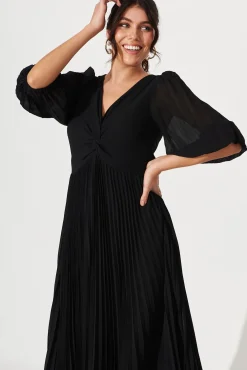 Fashion Moritz Maxi Dress In Black Chiffon Dresses|Cocktail