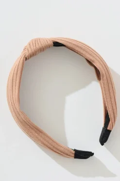 Online Nadia Knot Textured Headband In Light Brown Hair Accessories
