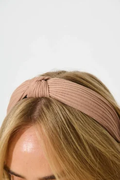 Online Nadia Knot Textured Headband In Light Brown Hair Accessories