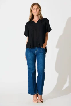 Online Natalie Top in Black Tops|Casual