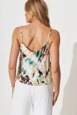 Discount Negroni Cami Top In Multi Brushstroke Print Tops|Casual