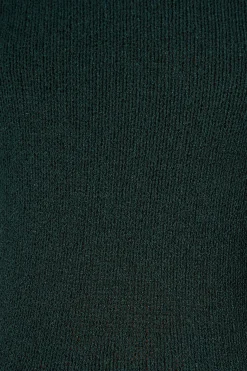 Fashion Nerida Off Shoulder Knit Top in Emerald Tops|Knitwear