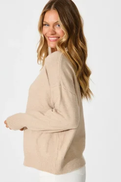New Nessa Knit In Beige Wool Blend Knitwear|Knitwear