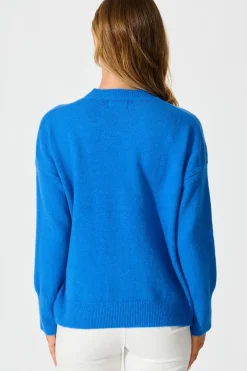 New Nessa Knit In Cobalt Wool Blend Knitwear|Knitwear