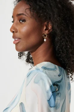 Online Nessie Drop Earrings In Gold Jewellery|Engagement Party