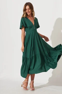 Best Nevada Maxi Dress In Green Dresses|Casual