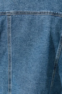 Hot No Doubts Denim Jacket in Mid Blue Wash Denim|Denim