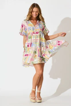 Best Northcote Smock Dress in Multi Patchwork Print Dresses|Casual