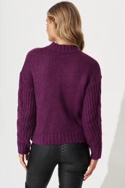Sale Notting Knit In Dark Purple Knitwear|Knitwear