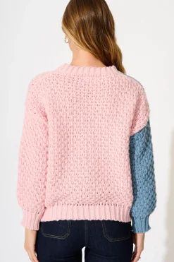 New Oakley Knit in Multi Patchwork Wool Blend Knitwear|Knitwear