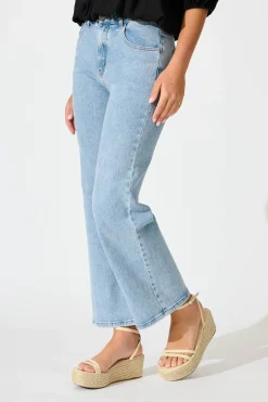 Discount Ocean Road High Rise Wide Leg Jean in Light Blue Denim Bottoms|Denim