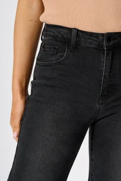 Online Ocean Road High Rise Wide Leg Jean in Black Denim Bottoms|Denim