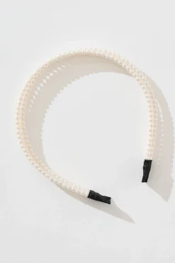 Discount Octavia Three in One Headband in Pearl Hair Accessories
